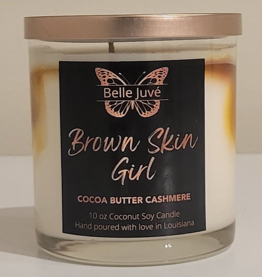 Brown Skin Girl | Coconut-Soy Wax Marbled Candle