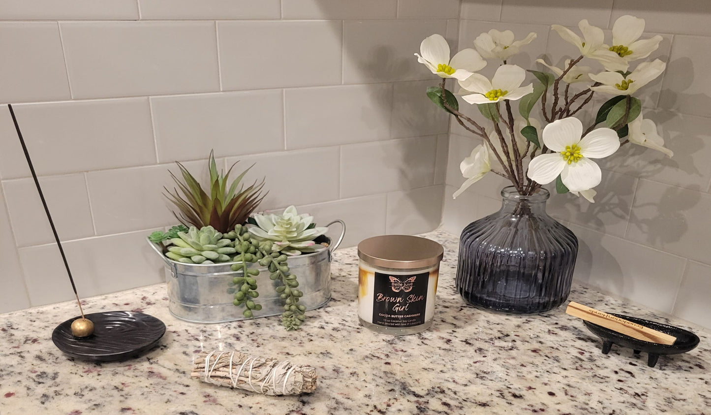 Brown Skin Girl | Coconut-Soy Wax Marbled Candle